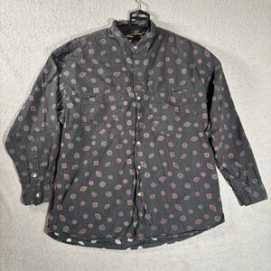 Marc Daniels‎ Red Eye Men’s Button up Long Sleeve Geometric Paisley AOP Colorful